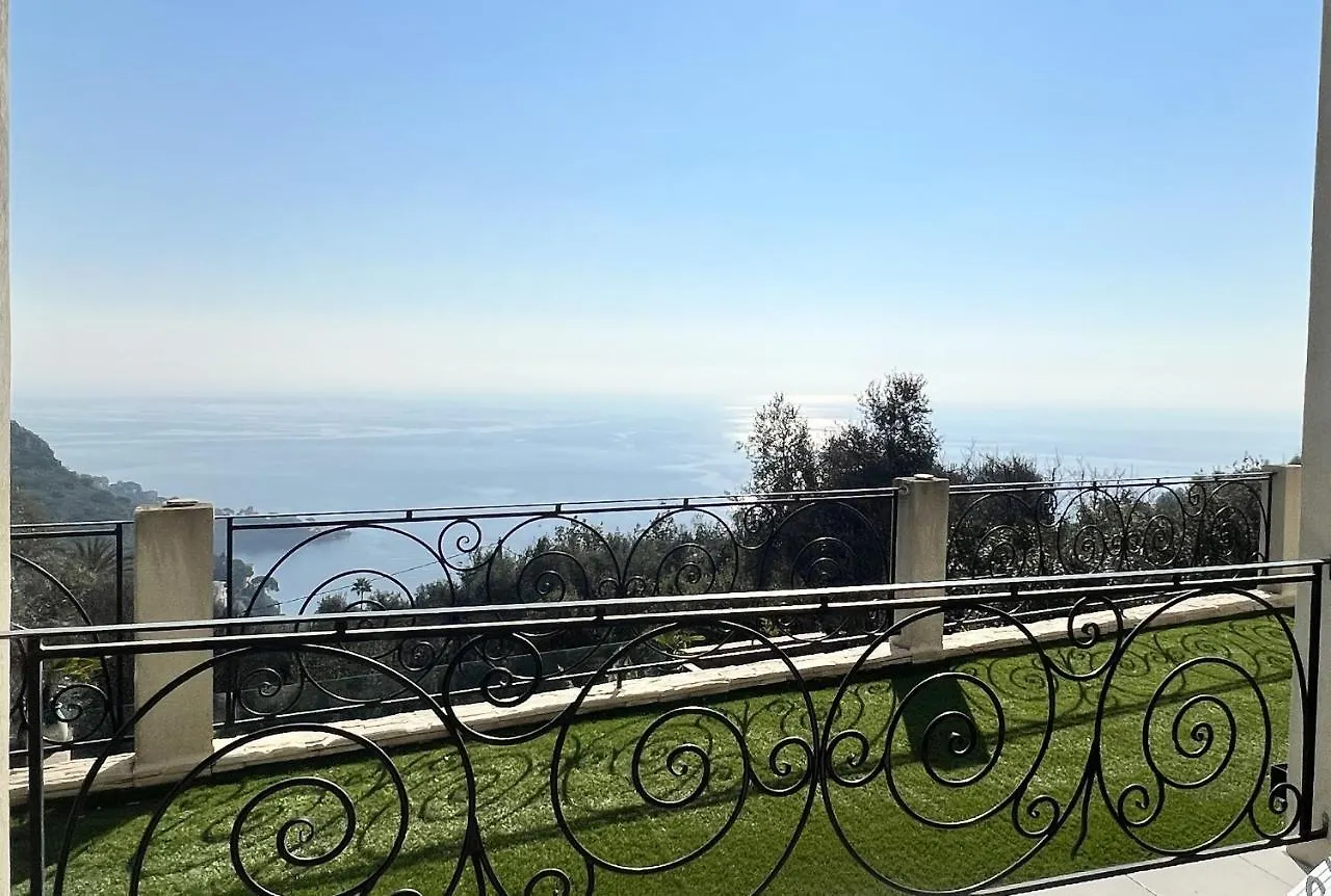 Charming Bedroom In Luxurious Villa With Seaview Eze France